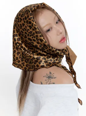 Leopard Print Polyester Scarf CN422