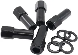 1.380" Shank Open Black Wheel Nuts - 7/16-20" AF3011-9000