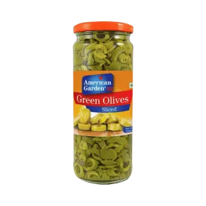 AMERICAN GARDEN GREEN OLIVES SLICED 450G