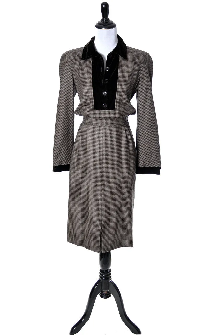 AS NEW Valentino Boutique vintage checked wool designer dress