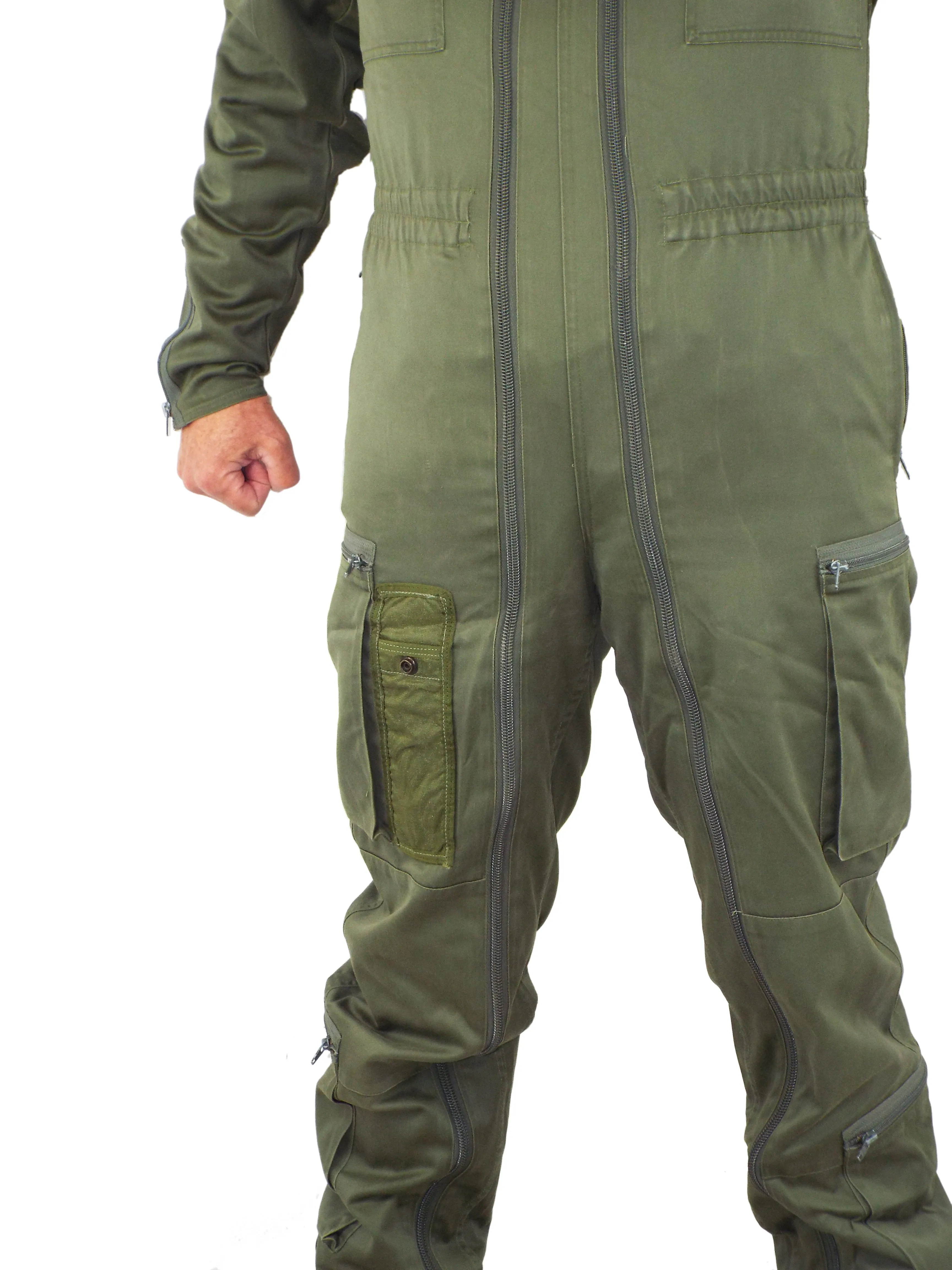 Belgian Flying Suit - Olive Green - Twin full-length zips