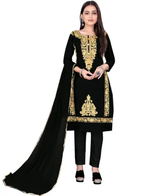 Black Cotton Pant Salwar Suits