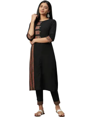 Black Crepe Pant Kurti