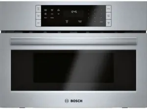 Bosch 500 Series HMB57152UC 27 Inch Built-In Microwave Oven with Automatic Sensor, Warming, LCD Controls, 1.6 cu. ft. of Capacity, 10 Power Levels and 950 Watts of Power: Stainless Steel