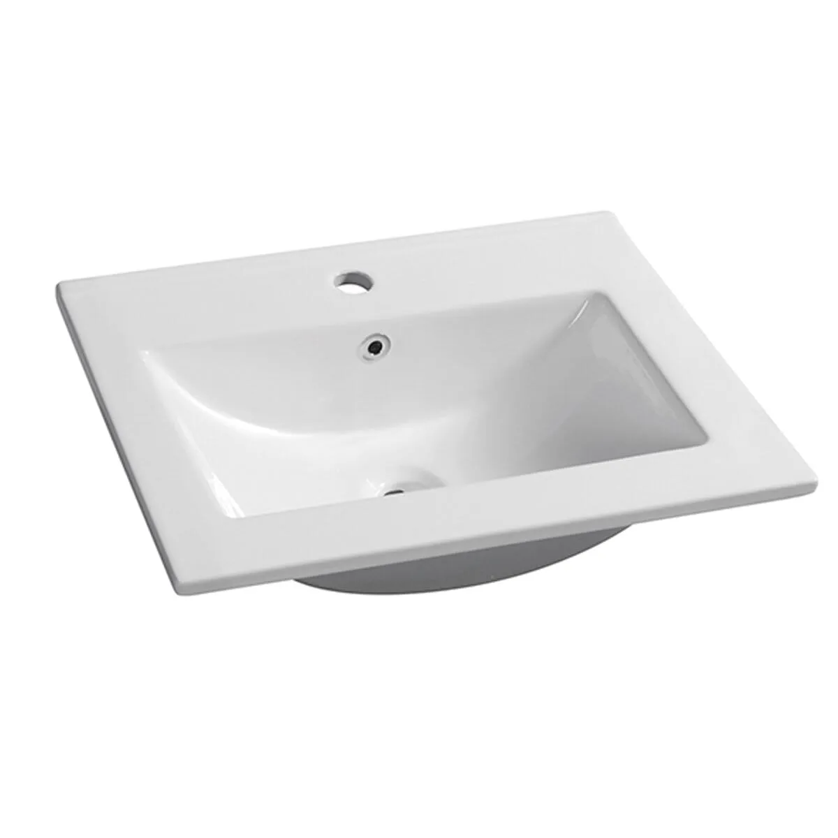 CLOVER 600mm Wall Hung Bathroom Vanity   Ceramic Top