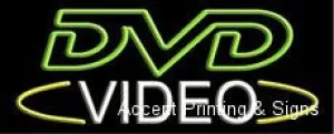 DVD Video Handcrafted Real GlassTube Neon Sign