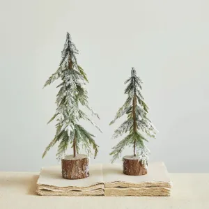 Faux Tree with Wood Base