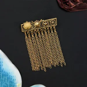 Kavove Royal Rivulet Golden Colour Brooch