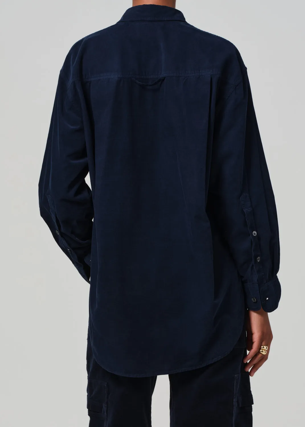 Kayla Shirt Corduroy in Navy