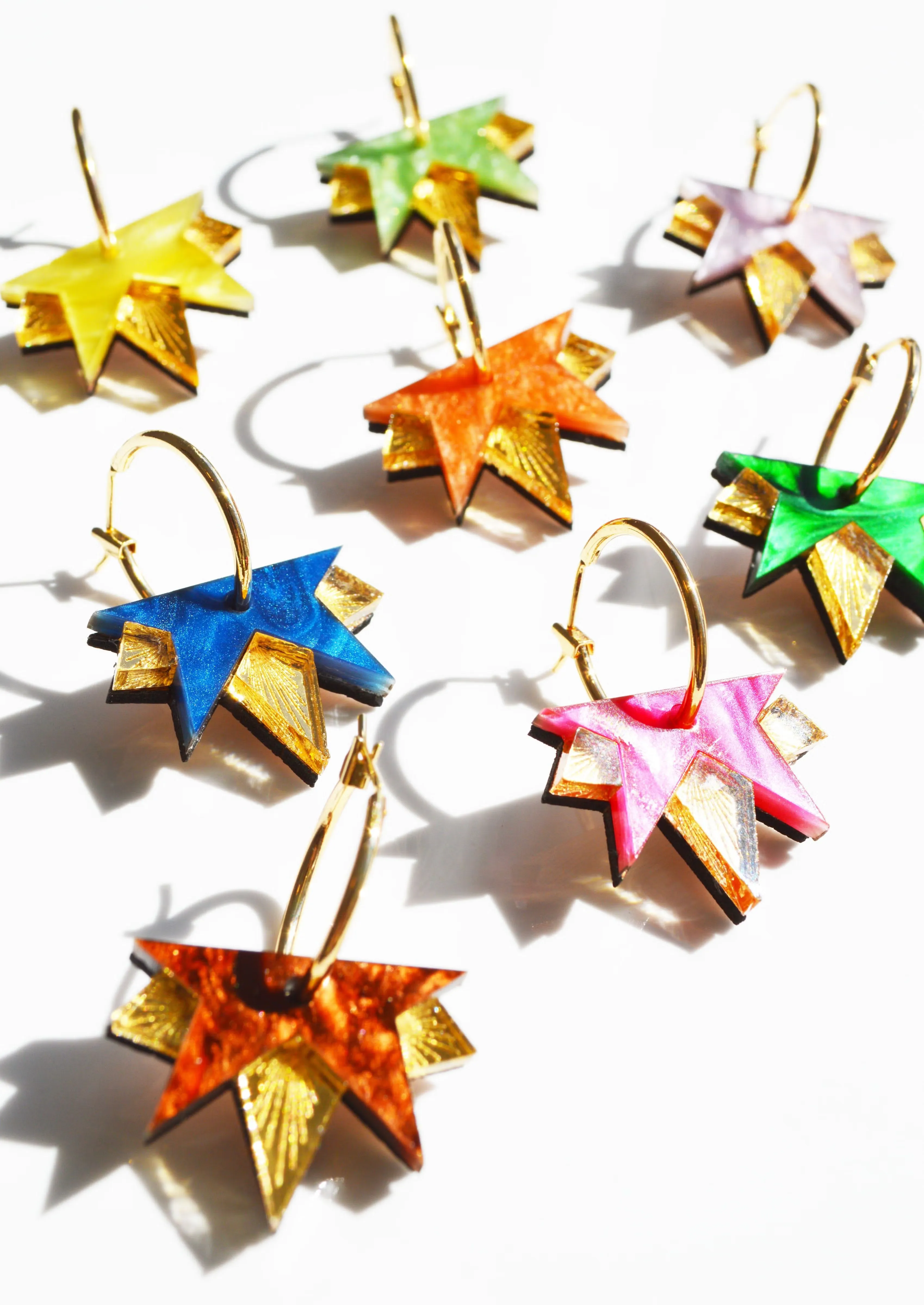 Lucky Star Earrings - Green