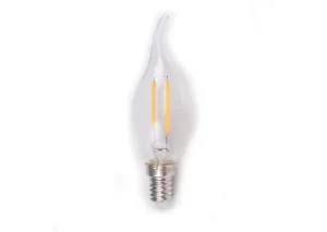 Milano 2W Led Filament Candle Lamp W/Tip Ww