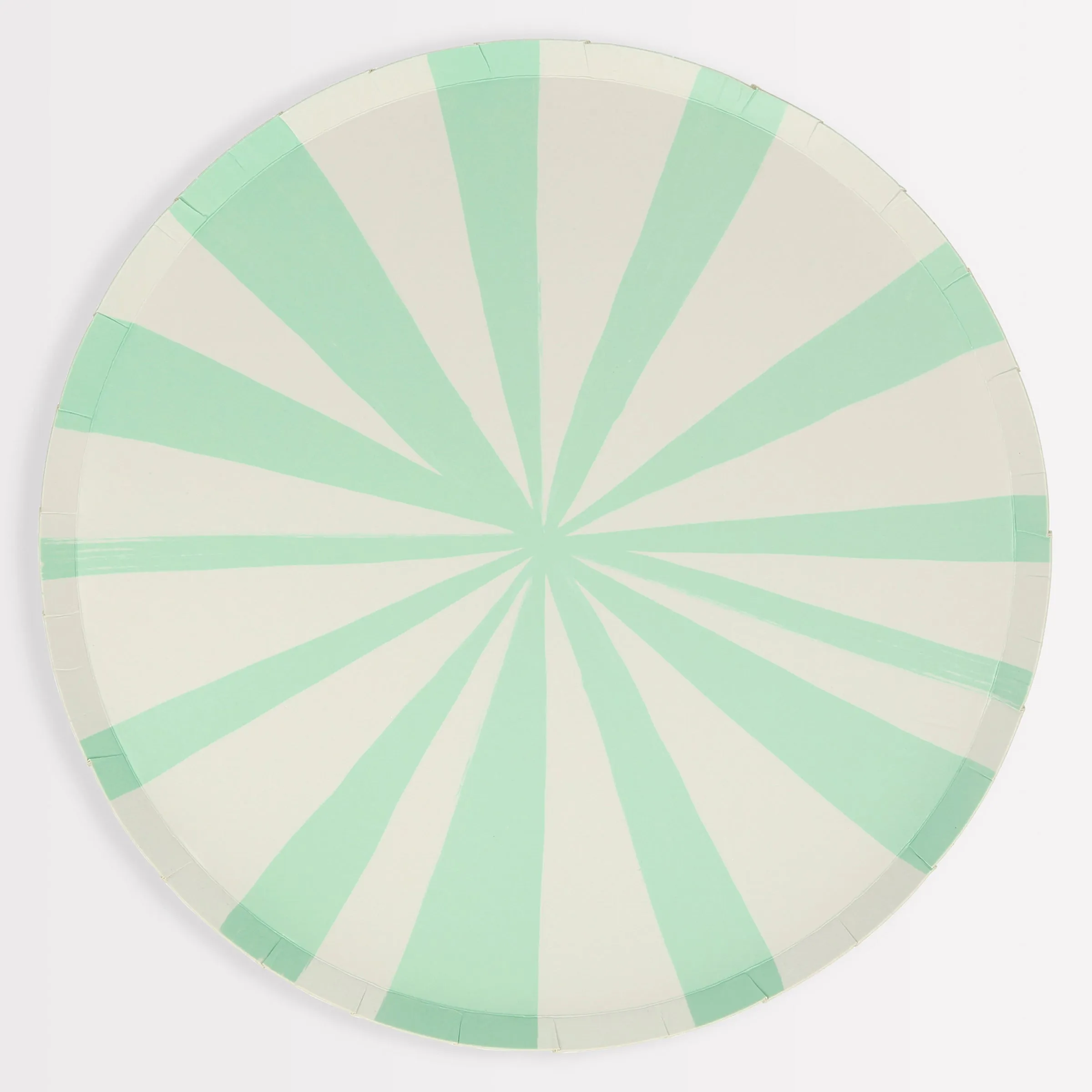 Mint Stripe Dinner Plates (x 8)