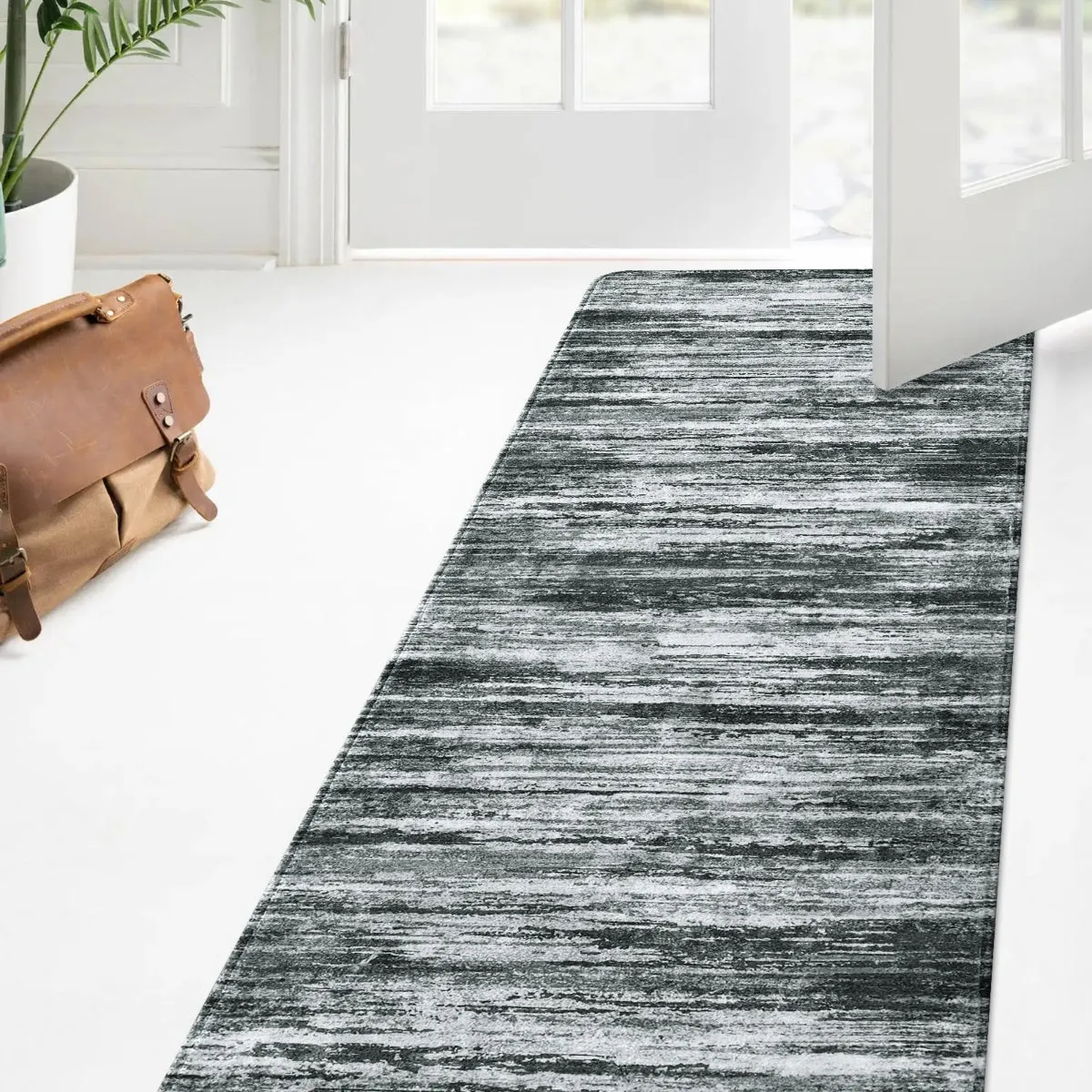 Nadia Modern Ombre Abstract Grey Area Rug