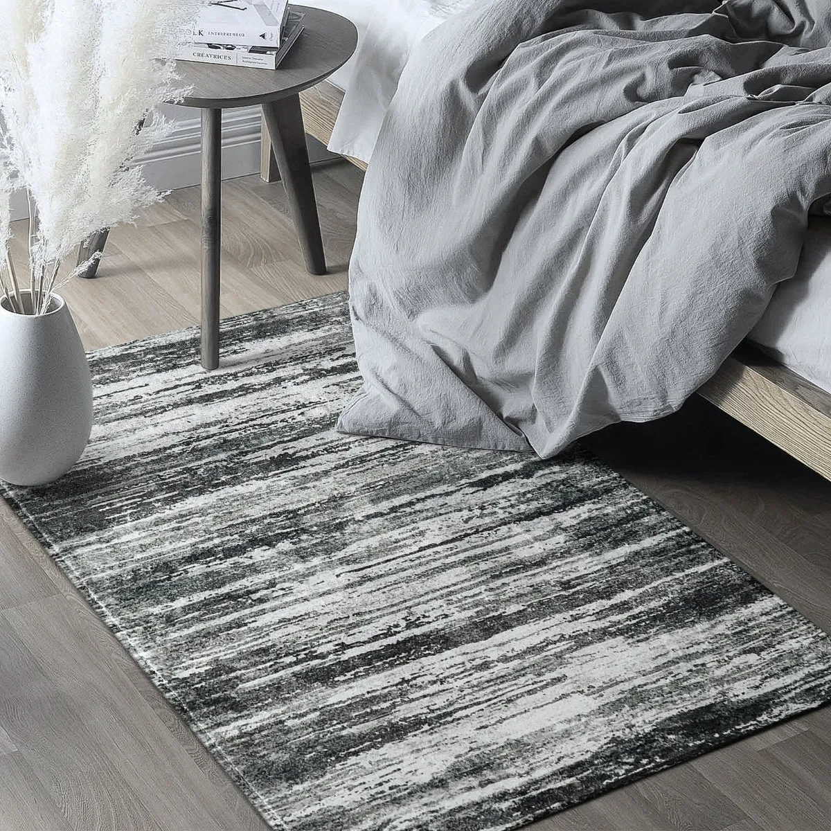 Nadia Modern Ombre Abstract Grey Area Rug