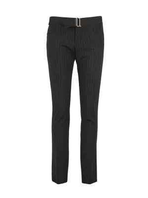 pinstripe tailored trousers