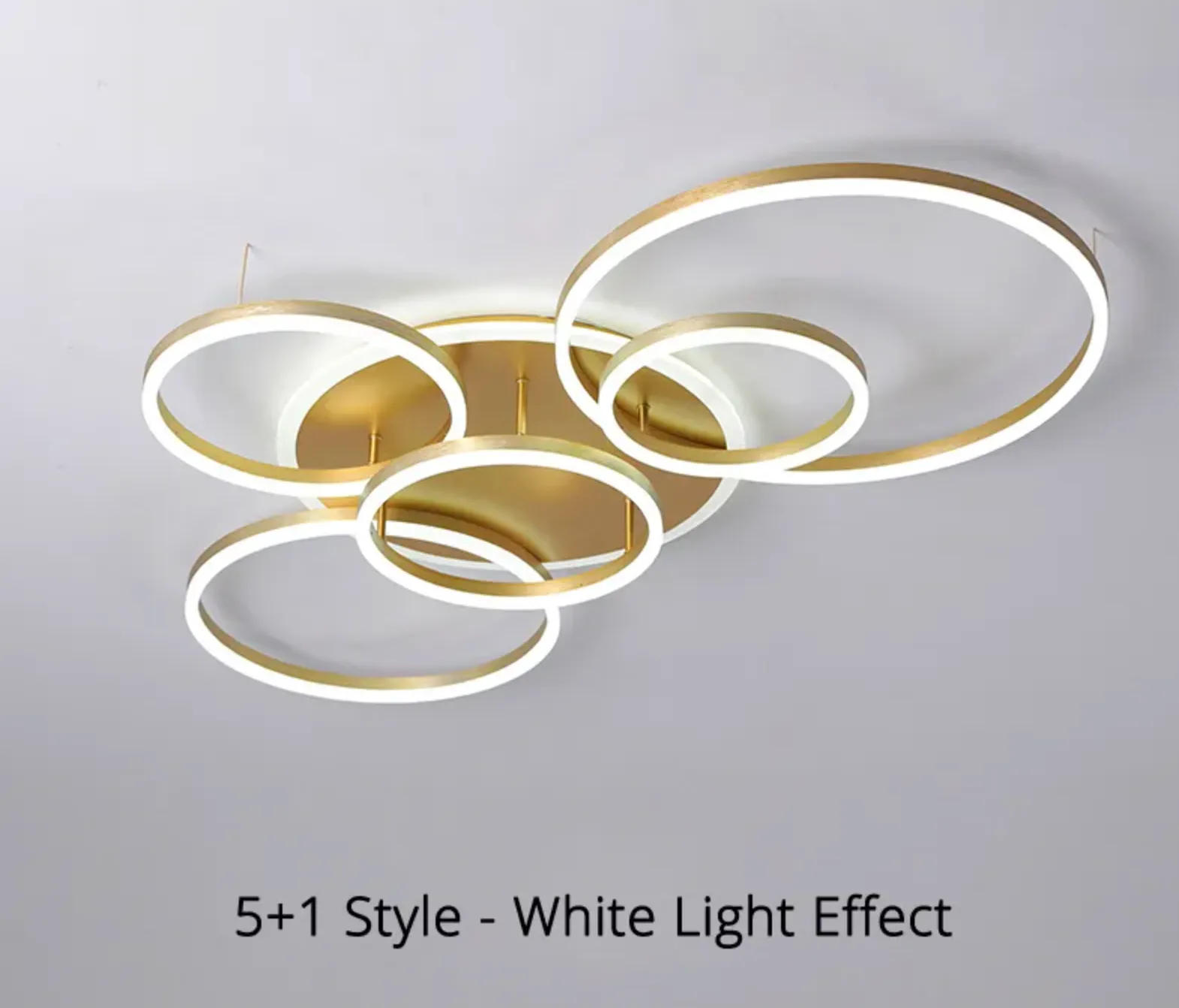 QIYI Round design Gold White Modern LED Chandelier Lighting