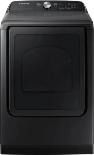 Samsung  DVG55CG7100V 27 Inch Smart Gas Dryer with 7.4 cu ft Capacity, 21 Drying Cycles, 10 Options, Steam Sanitize, Sensor Dry, and Interior Drum Light: Brushed Black