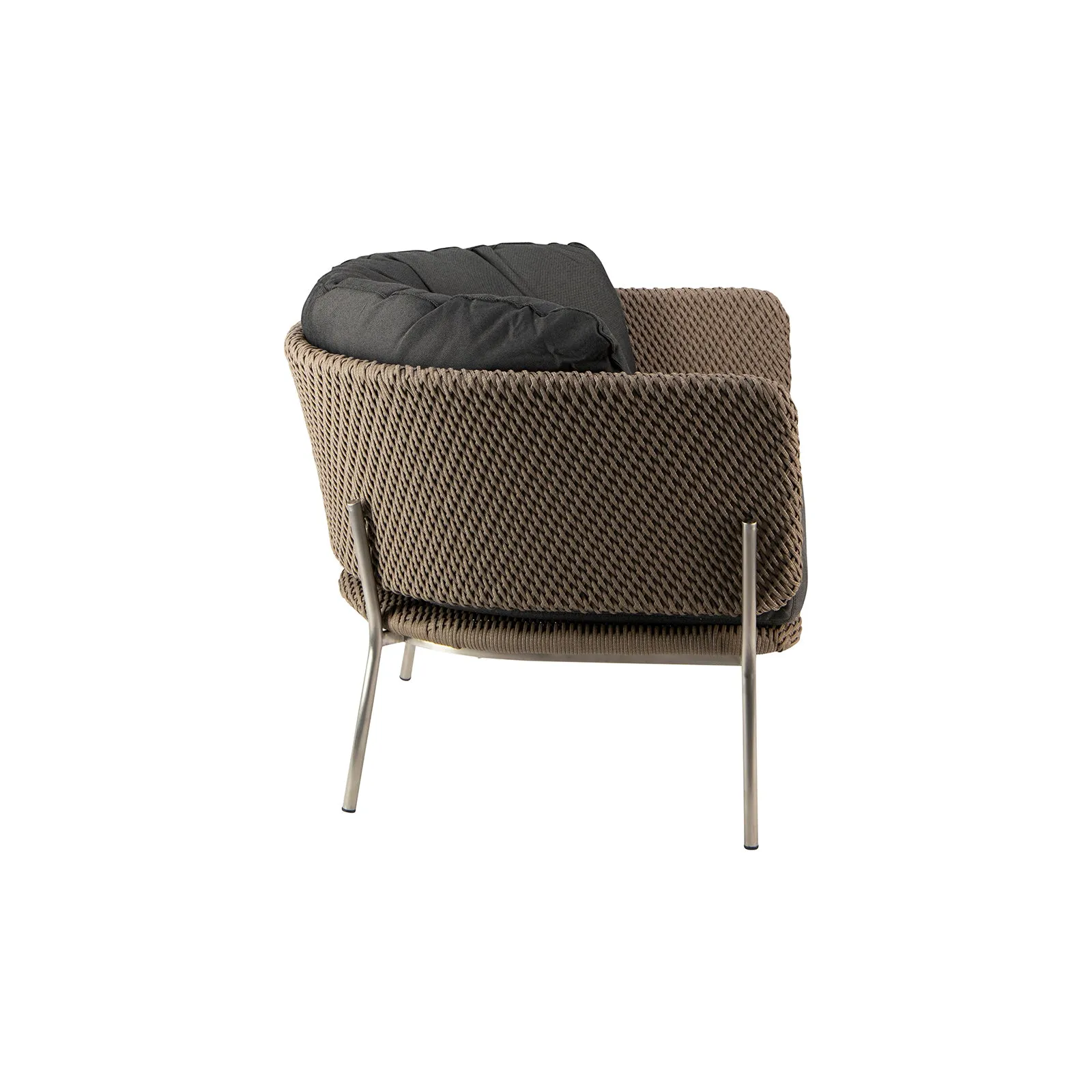 Studio Rope Cyprus Weave Lounge Chair (Agora® Panama Coal)