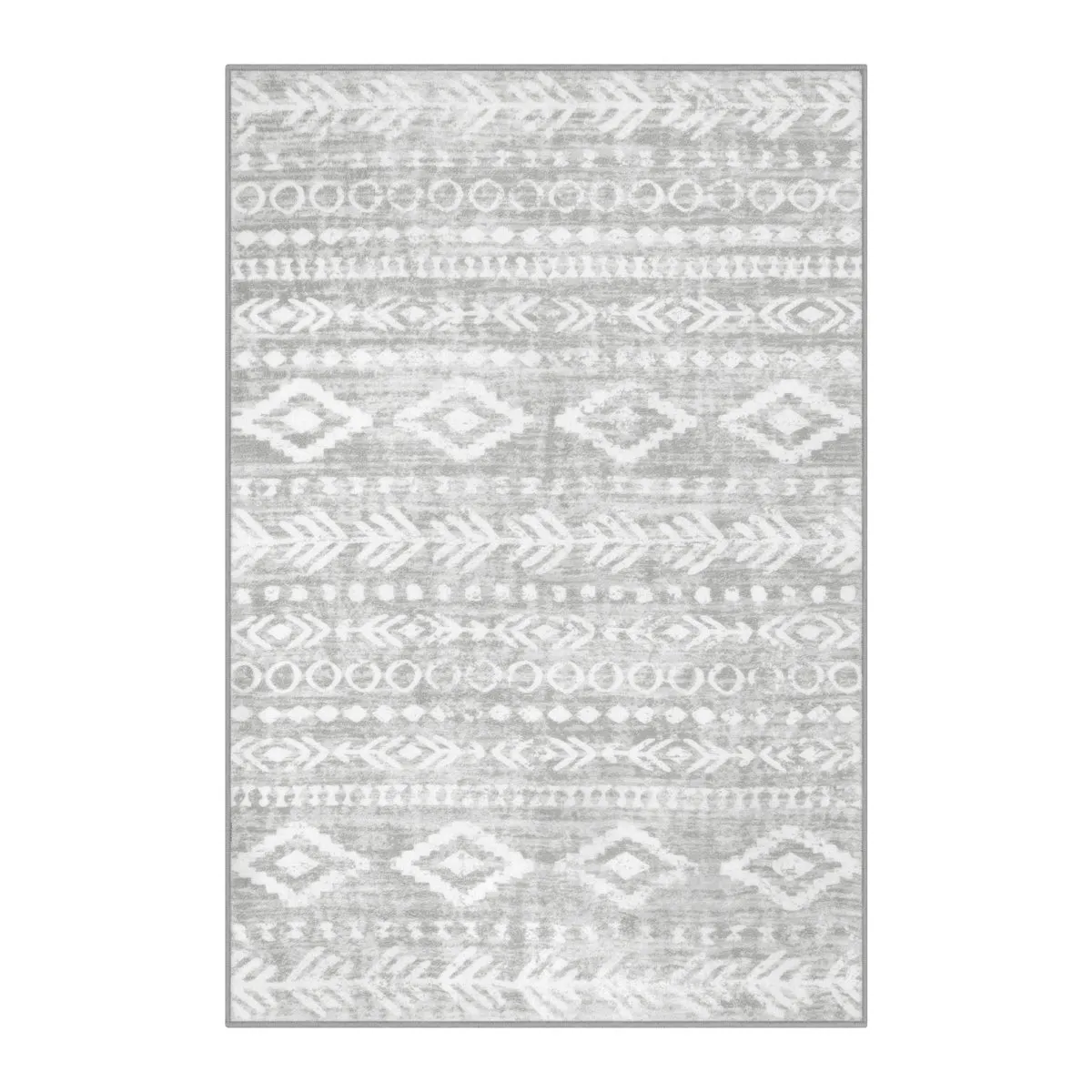 Varena Modern Rustic Farmhouse Moroccan Tribal Grey/White Rug