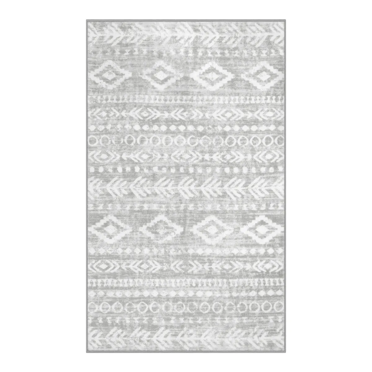 Varena Modern Rustic Farmhouse Moroccan Tribal Grey/White Rug