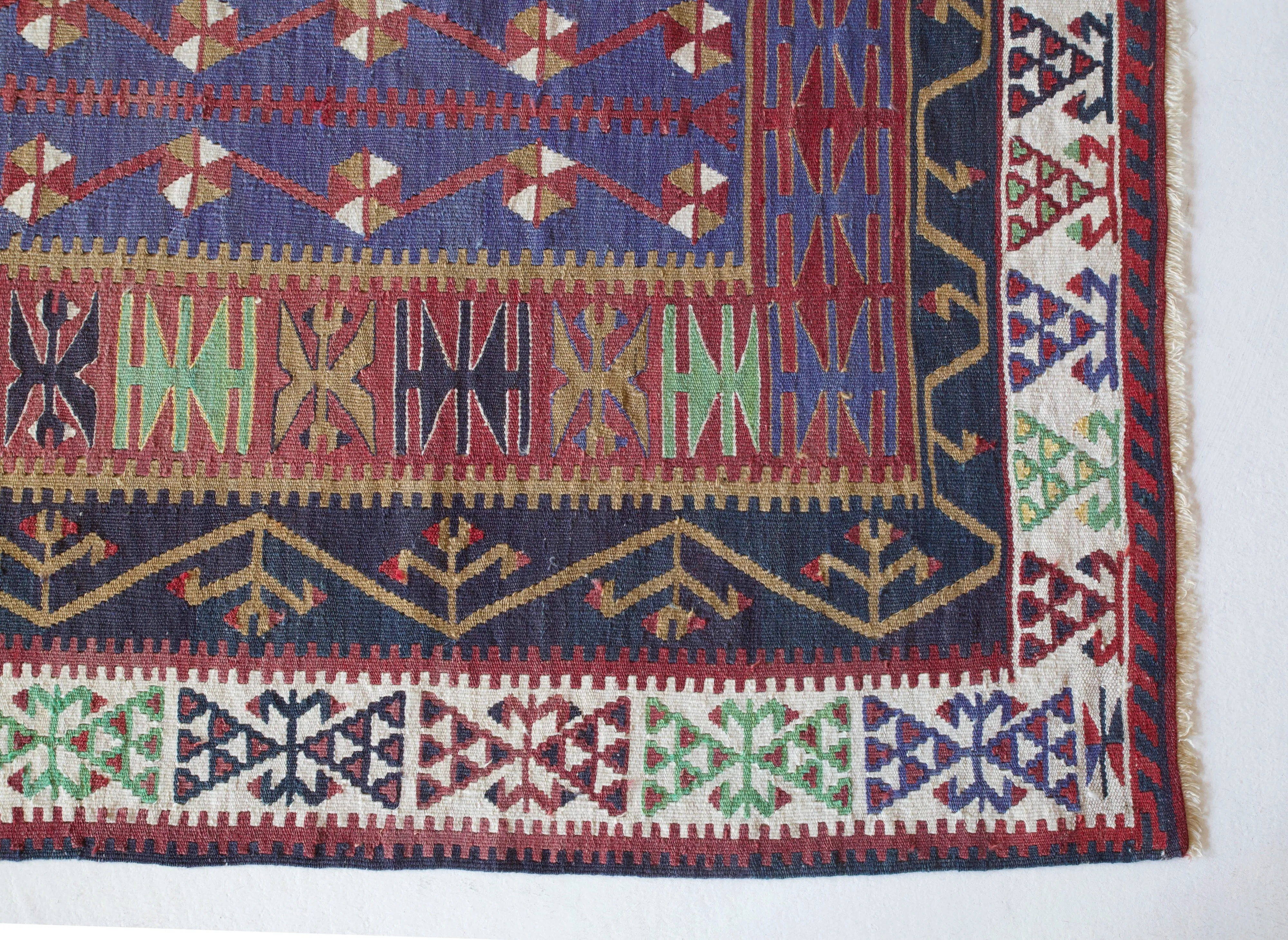 Vintage Anatolian Kilim Rug 3'4"x5'9"