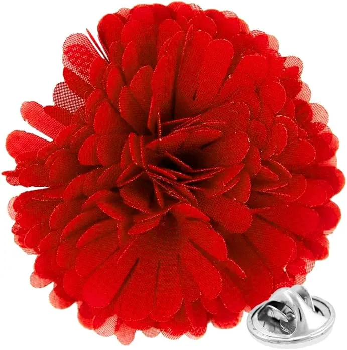 Vittorio Vico Unisex Carnation Flower Lapel Pin